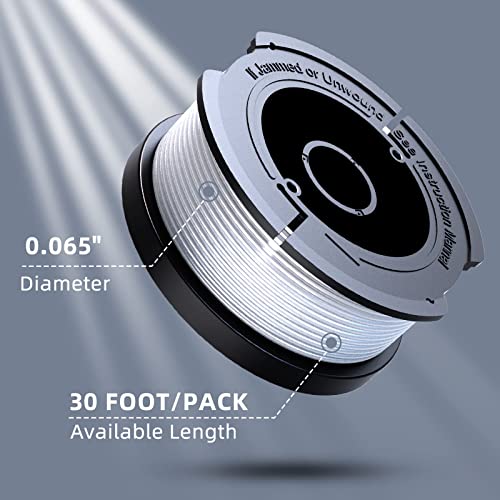 Eventronic Bobine Fil Coupe Bordure 12 Pack 1.65mm Compatible avec Black et Decker A6481 A6485