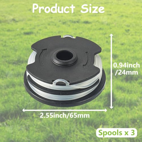 Bobine Fil Nylon EPLZON pour LIDL Parkside Tondeuse À Gazon PRT 550 A1, A3; PRTA 20-Li A1, B2, C3 Pièces de Rechange 3 B